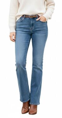 PAIGE Jeans Womens Manhattan Bootcut Sz 29 Medium Wash Denim Stretch EUC